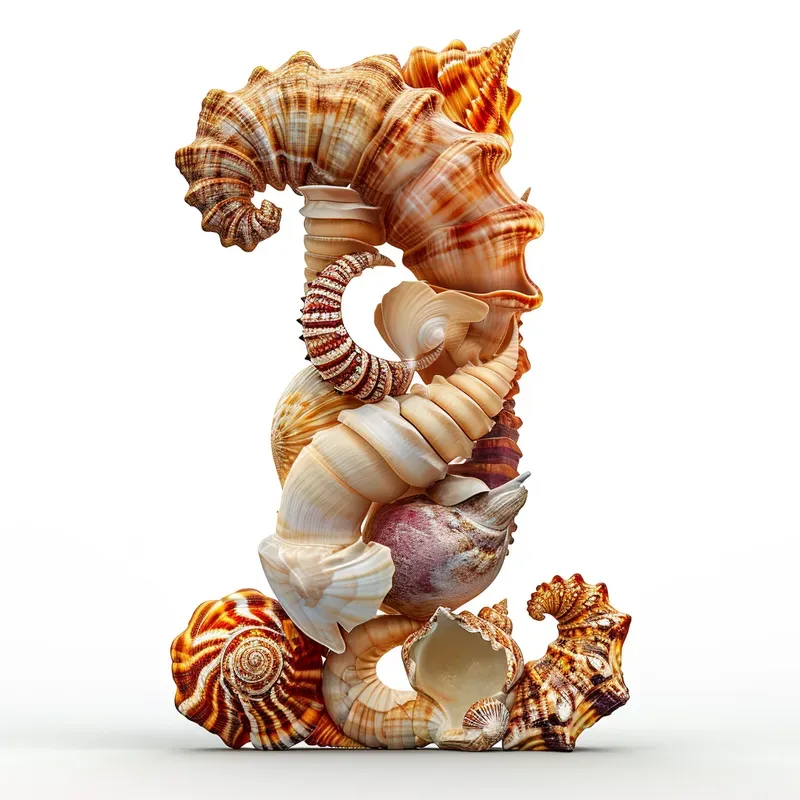 Alphabet Text Shells Letters And Numbers