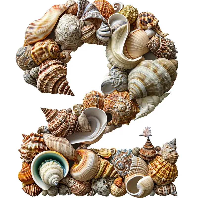 Alphabet Text Shells Letters And Numbers