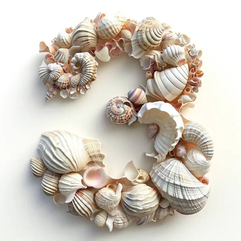 Alphabet Text Shells Letters And Numbers