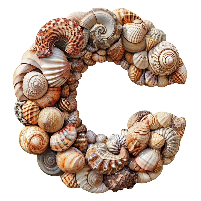 Alphabet Text Shells Letters And Numbers