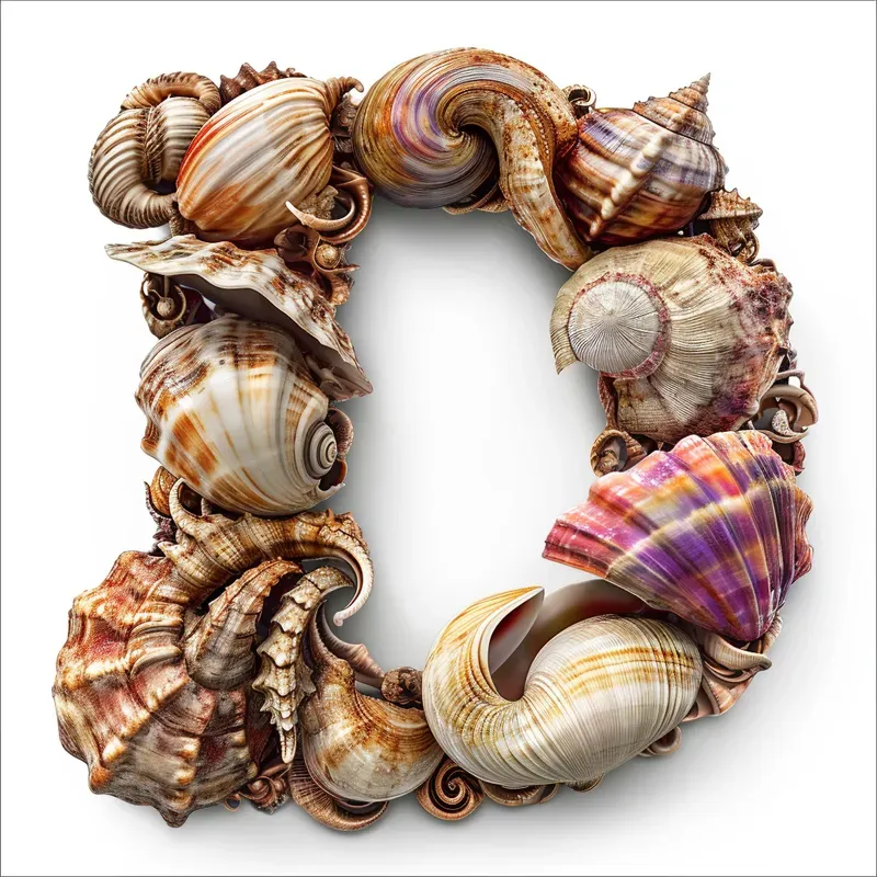 Alphabet Text Shells Letters And Numbers