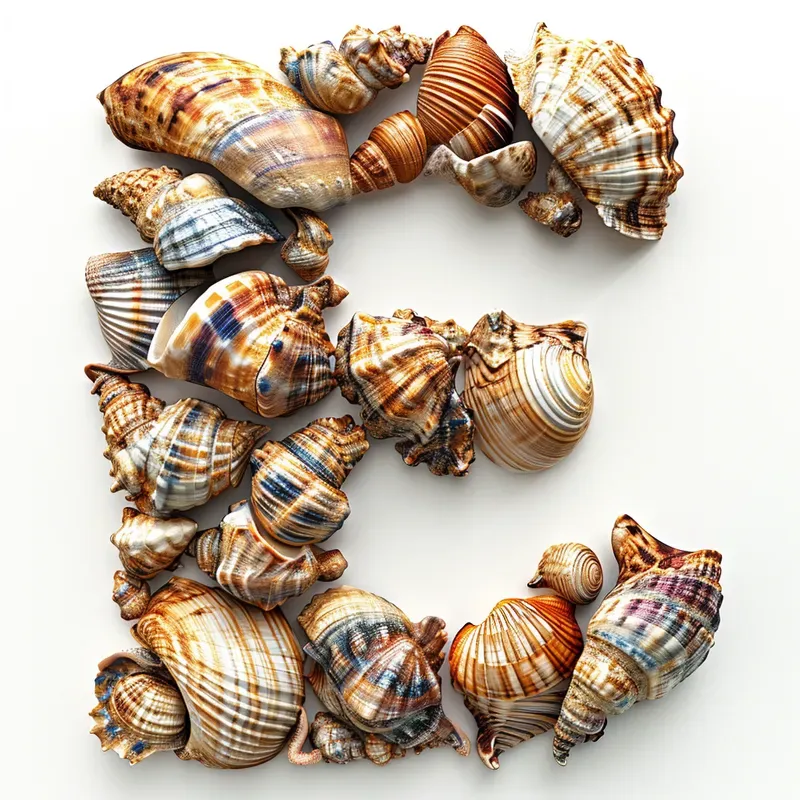 Alphabet Text Shells Letters And Numbers