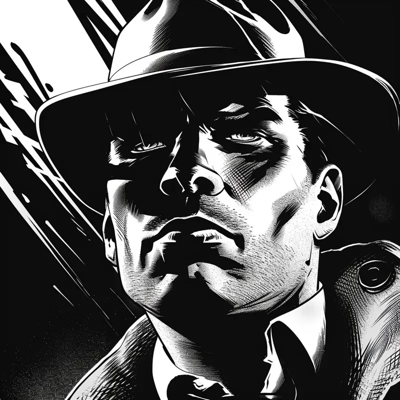 Noir Comic Style Illustrations