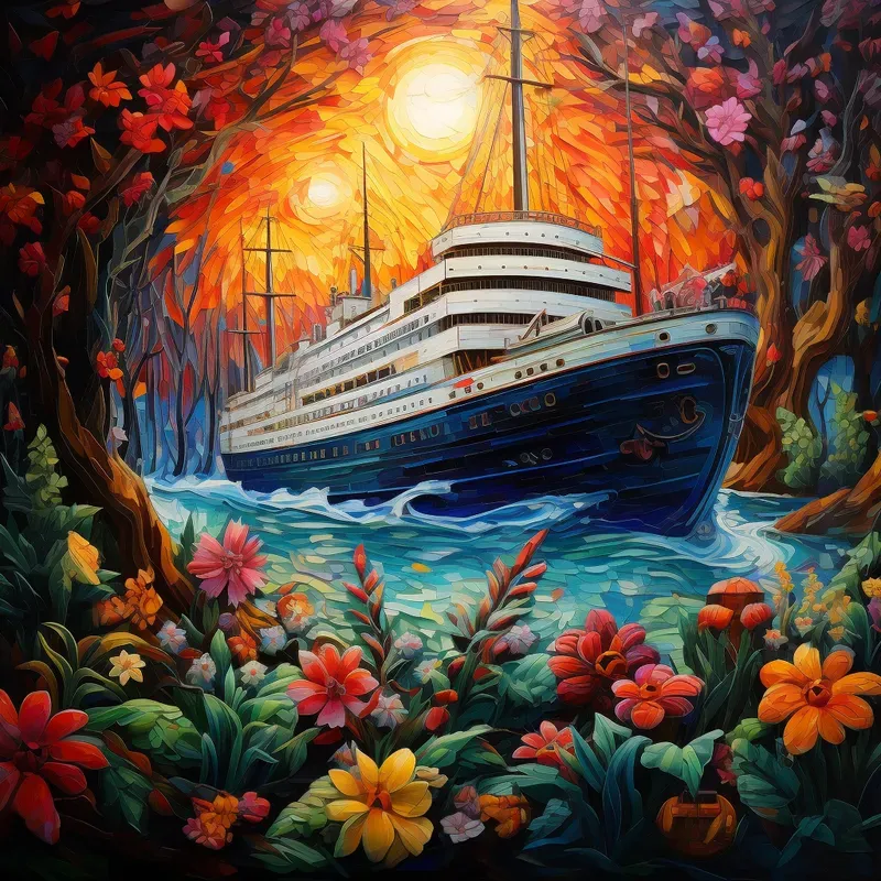 Paintings Of With Colorful Flowers