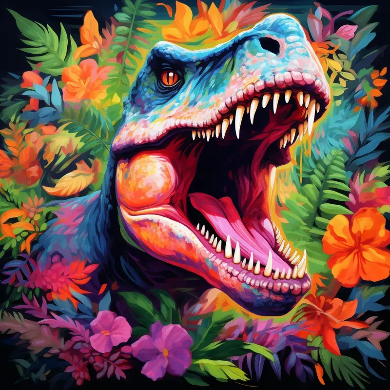 Paintings Of With Colorful Flowers