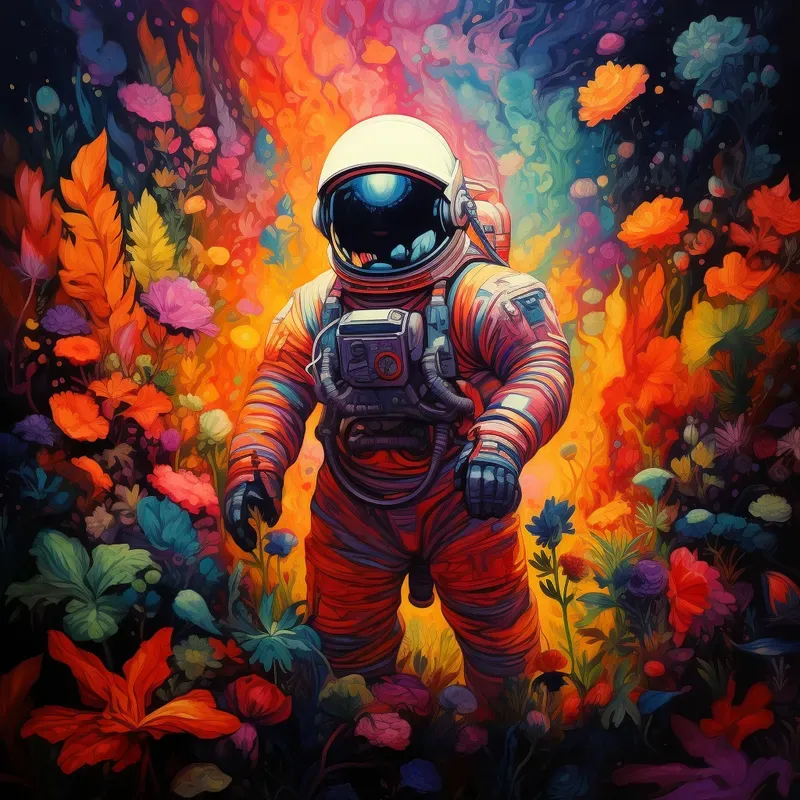 Paintings Of With Colorful Flowers