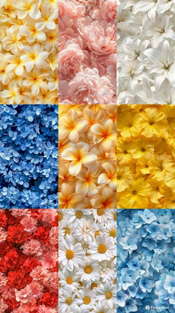 Seamless Flower Pattern Backgrounds