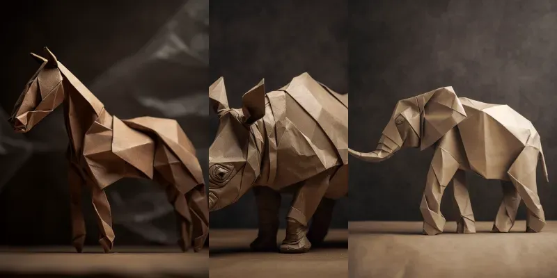 Recycled Paper Origamis generated by undefined