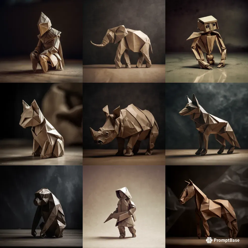 Recycled Paper Origamis