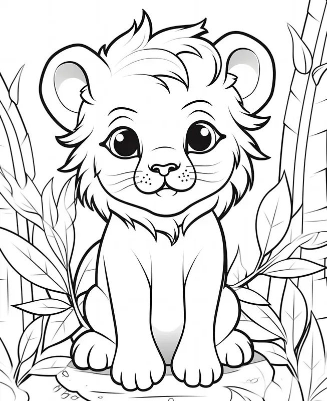 Kawaii Animals Anime Coloring Pages