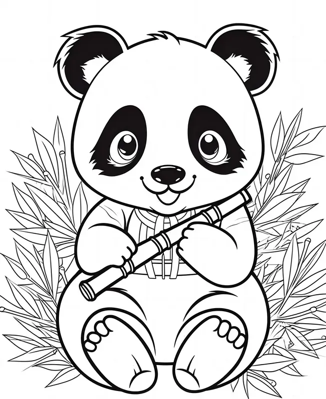 Kawaii Animals Anime Coloring Pages