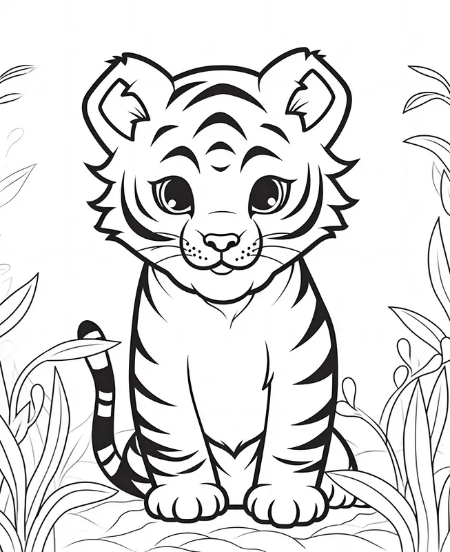 Kawaii Animals Anime Coloring Pages