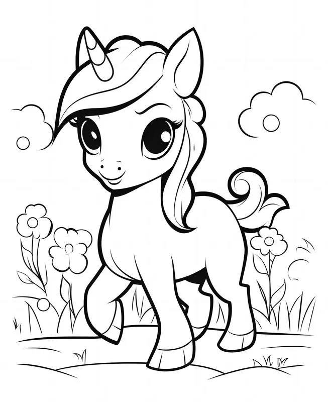 Kawaii Animals Anime Coloring Pages