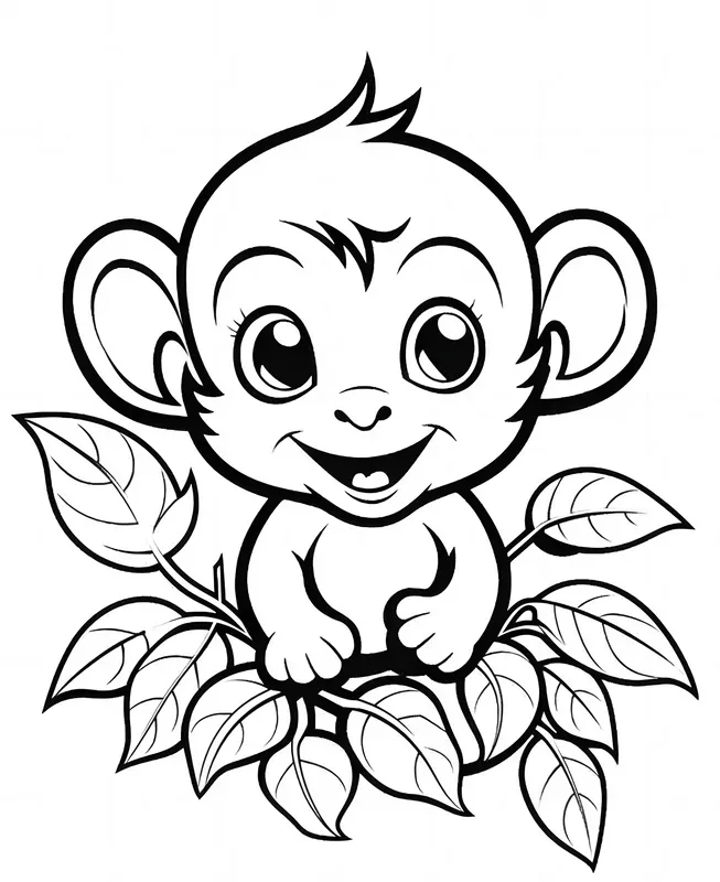Kawaii Animals Anime Coloring Pages