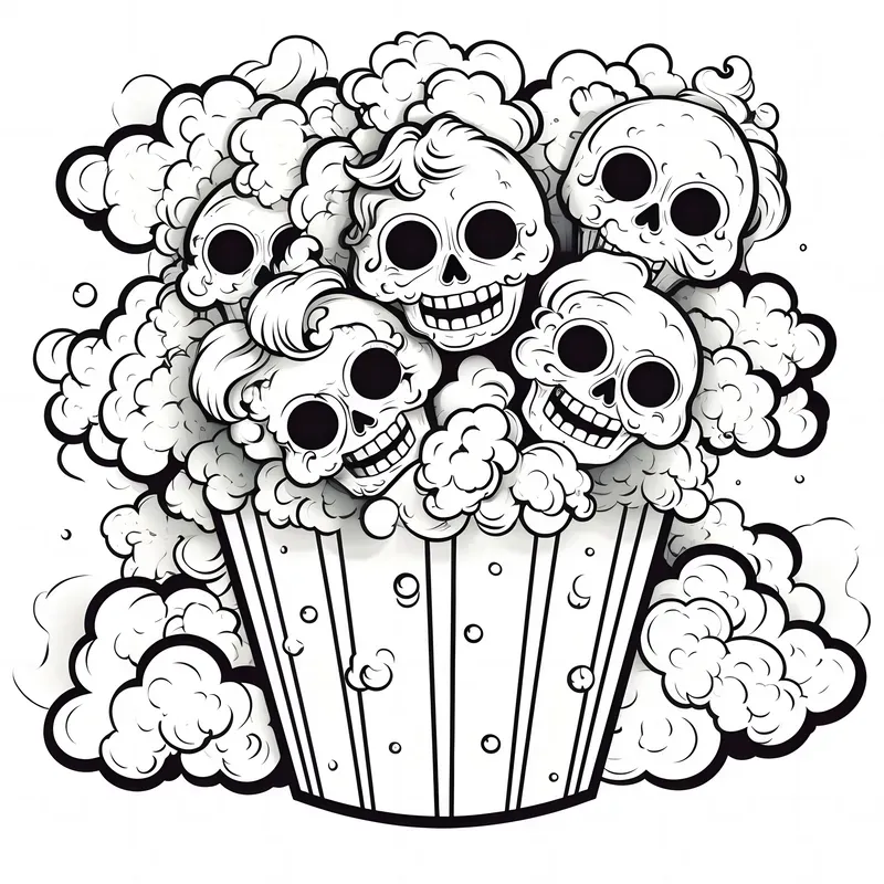 Creepy Kawaii Horror Coloring Book Pages