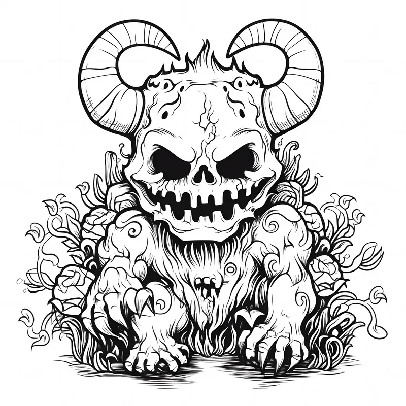 Creepy Kawaii Horror Coloring Book Pages