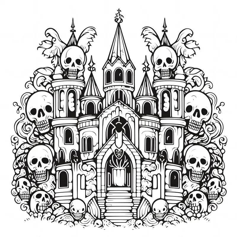 Creepy Kawaii Horror Coloring Book Pages