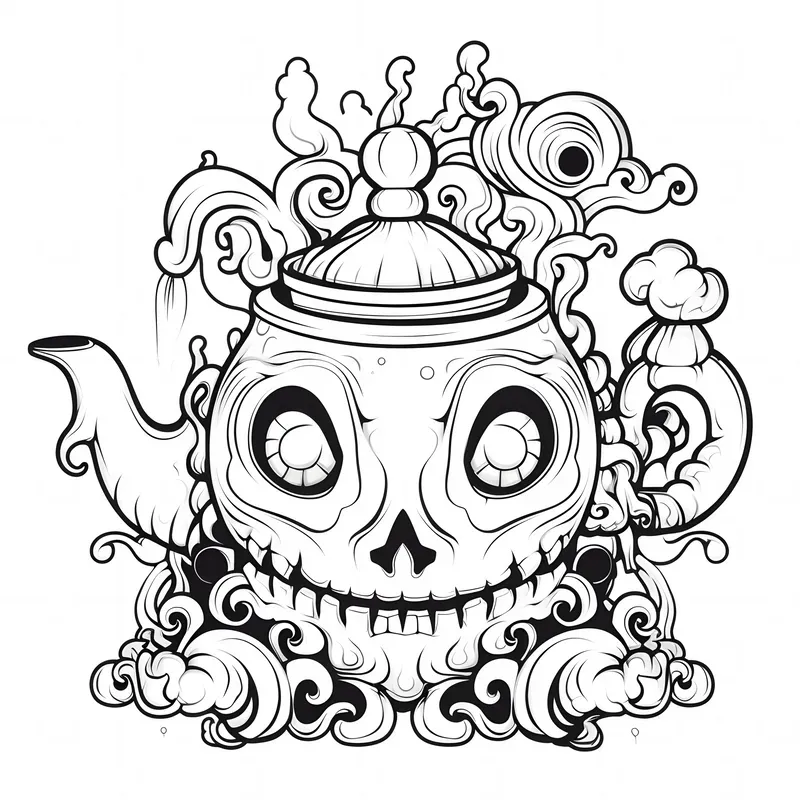 Creepy Kawaii Horror Coloring Book Pages