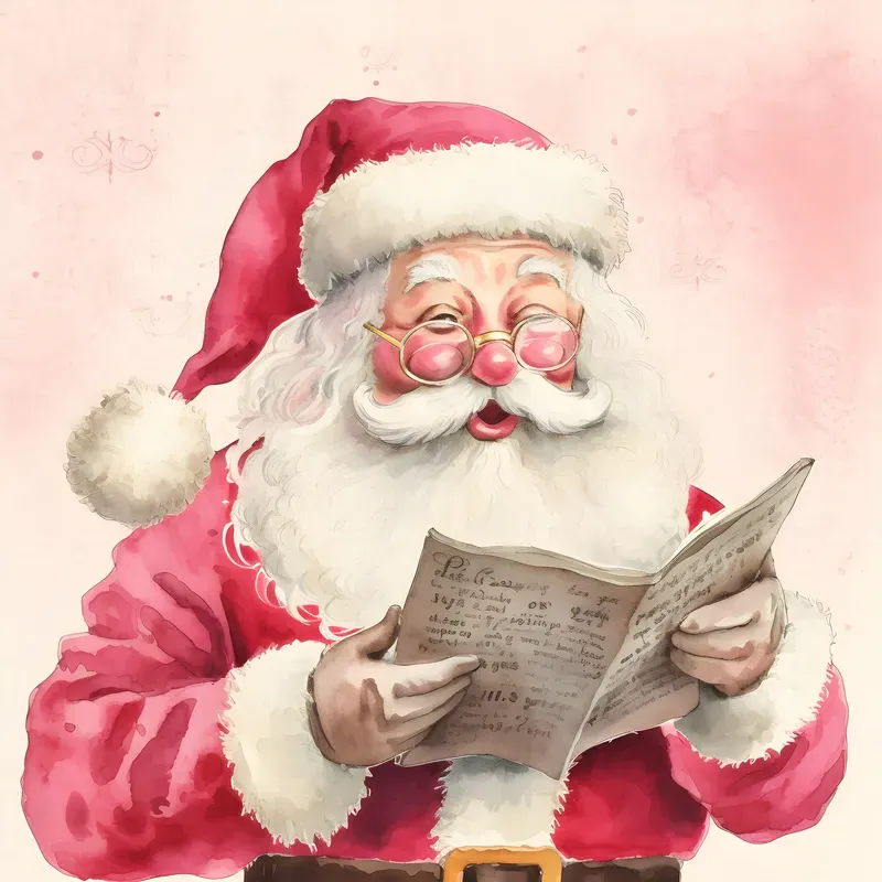 Pink Christmas Cards Junk Journal Art