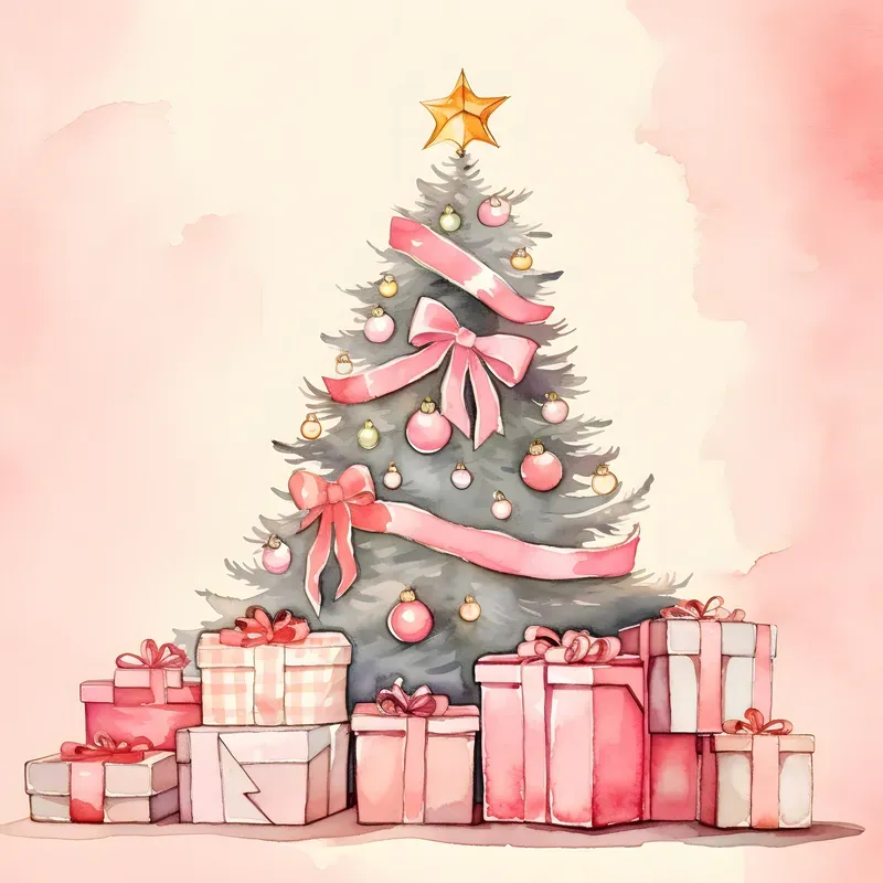 Pink Christmas Cards Junk Journal Art