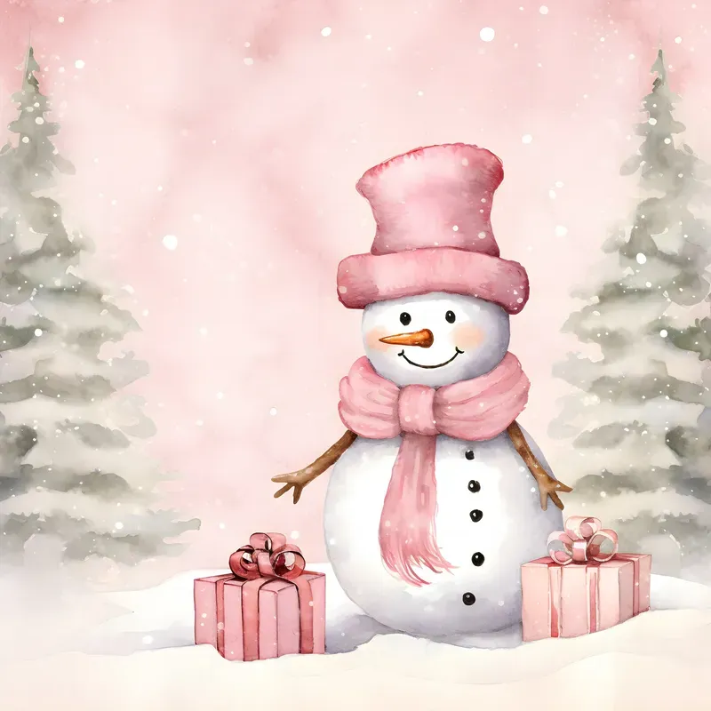Pink Christmas Cards Junk Journal Art