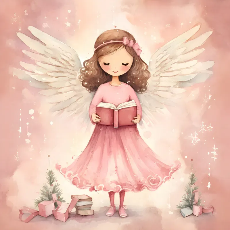 Pink Christmas Cards Junk Journal Art