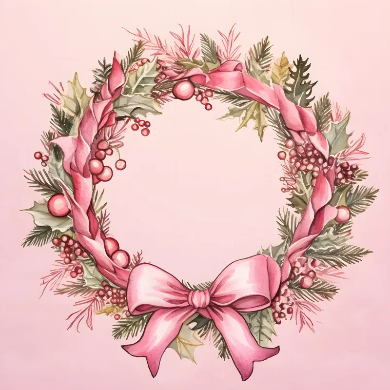 Pink Christmas Cards Junk Journal Art