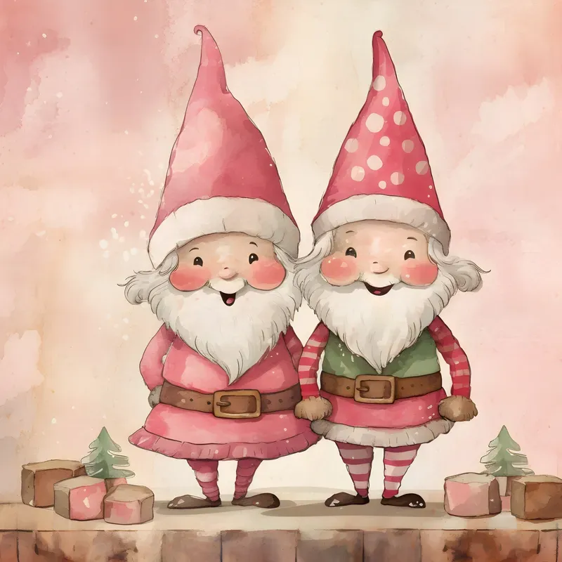 Pink Christmas Cards Junk Journal Art