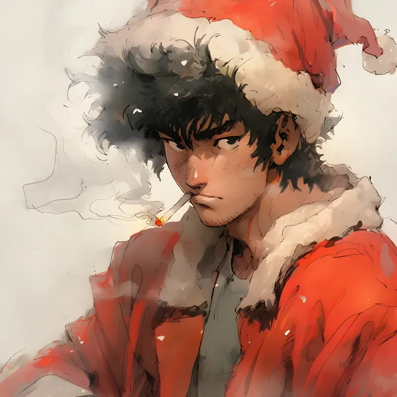 Christmas Anime Characters Art