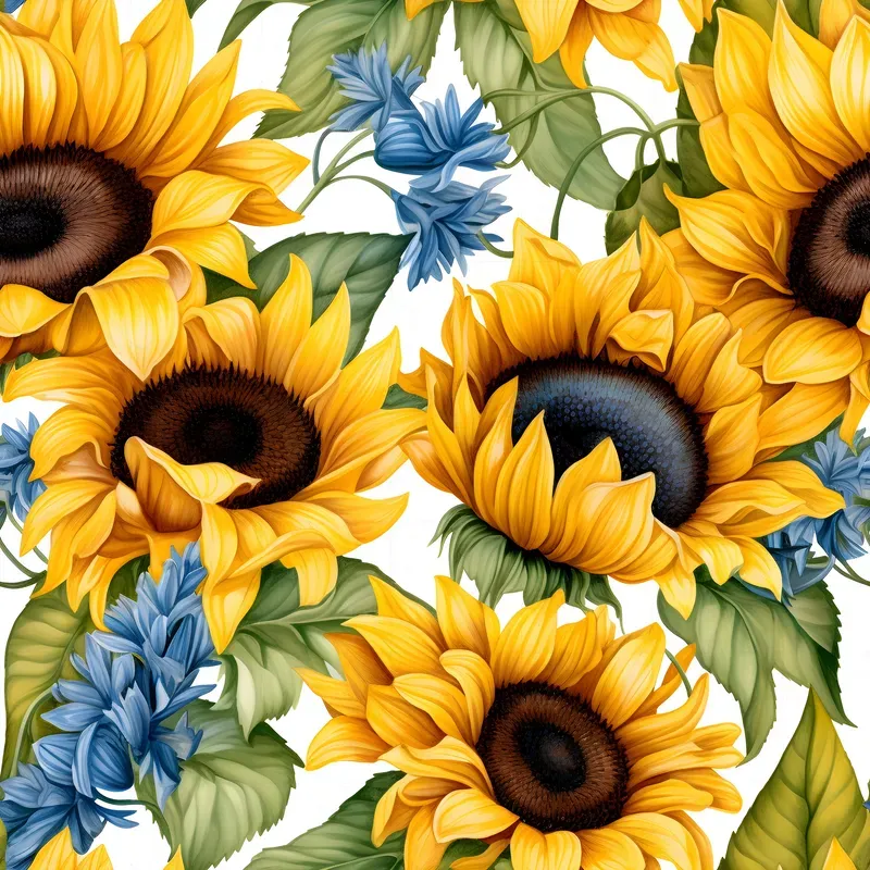 Watercolor Flowers Seamless Patterns