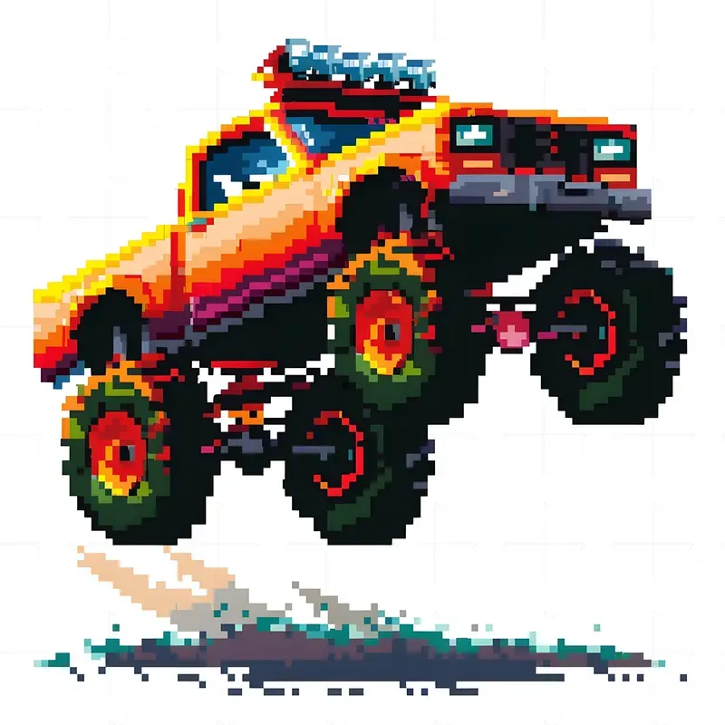 Retro Video Game Pixel Art