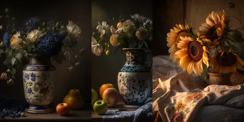Still Life Stock Photographs generated by midjourney