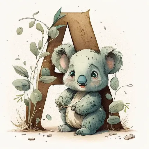 Cute Children Book Animal Letters