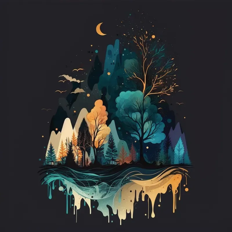 Abstract Nature T-shirt Designs