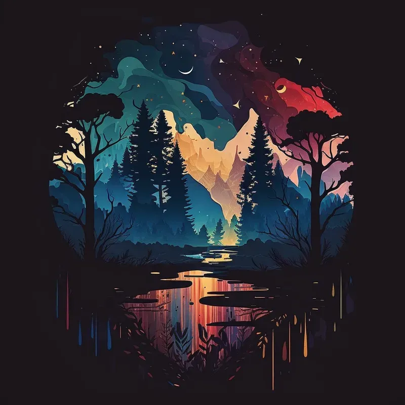 Abstract Nature T-shirt Designs