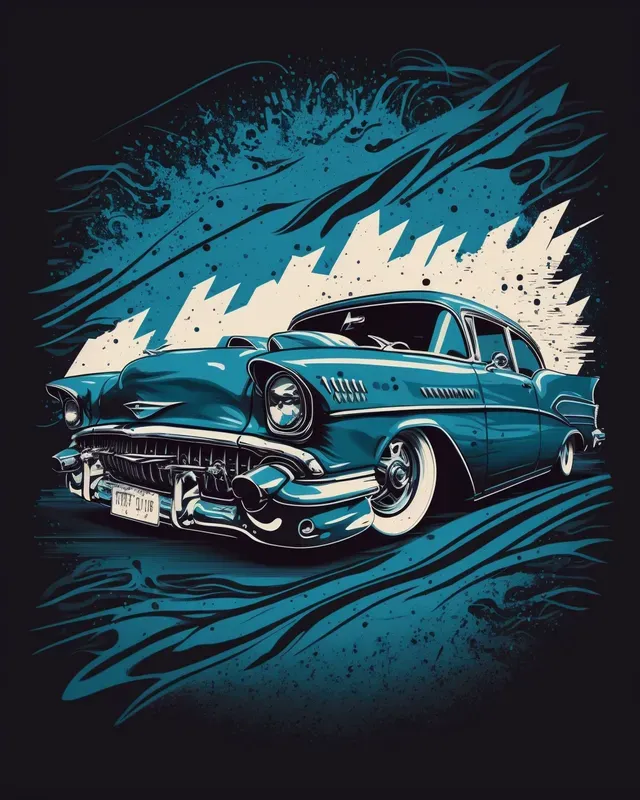 T-shirt Cars Illustrations Designs