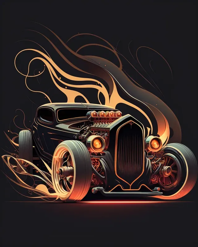 T-shirt Cars Illustrations Designs