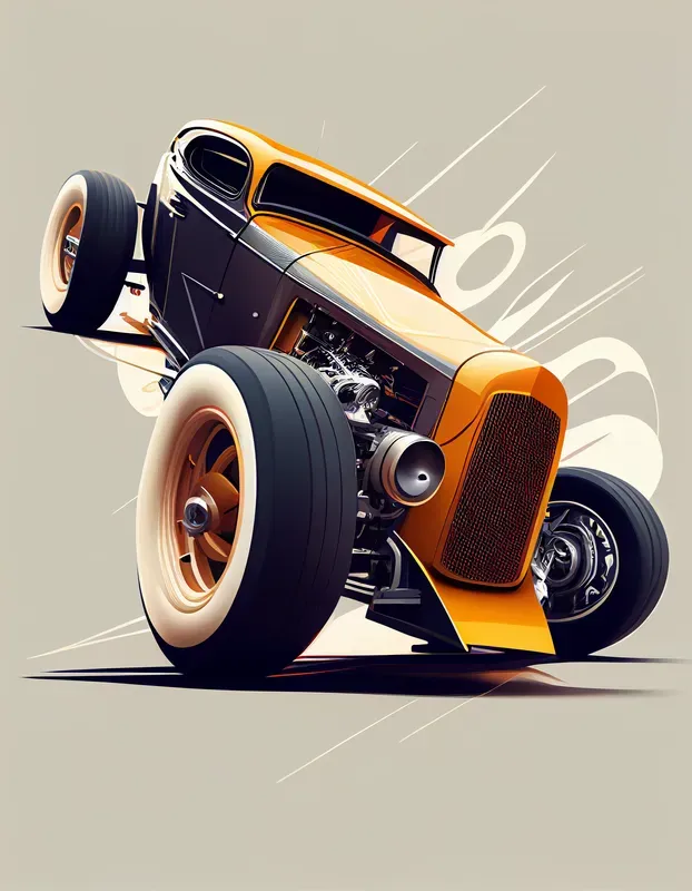 T-shirt Cars Illustrations Designs