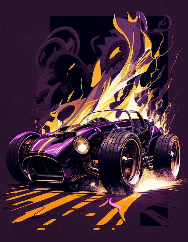 T-shirt Cars Illustrations Designs
