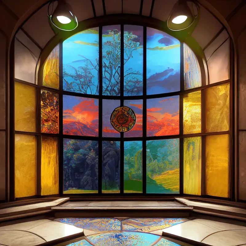Polychrome Stained Glass Windows