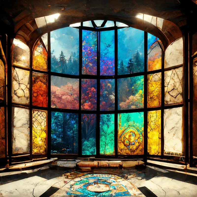 Polychrome Stained Glass Windows