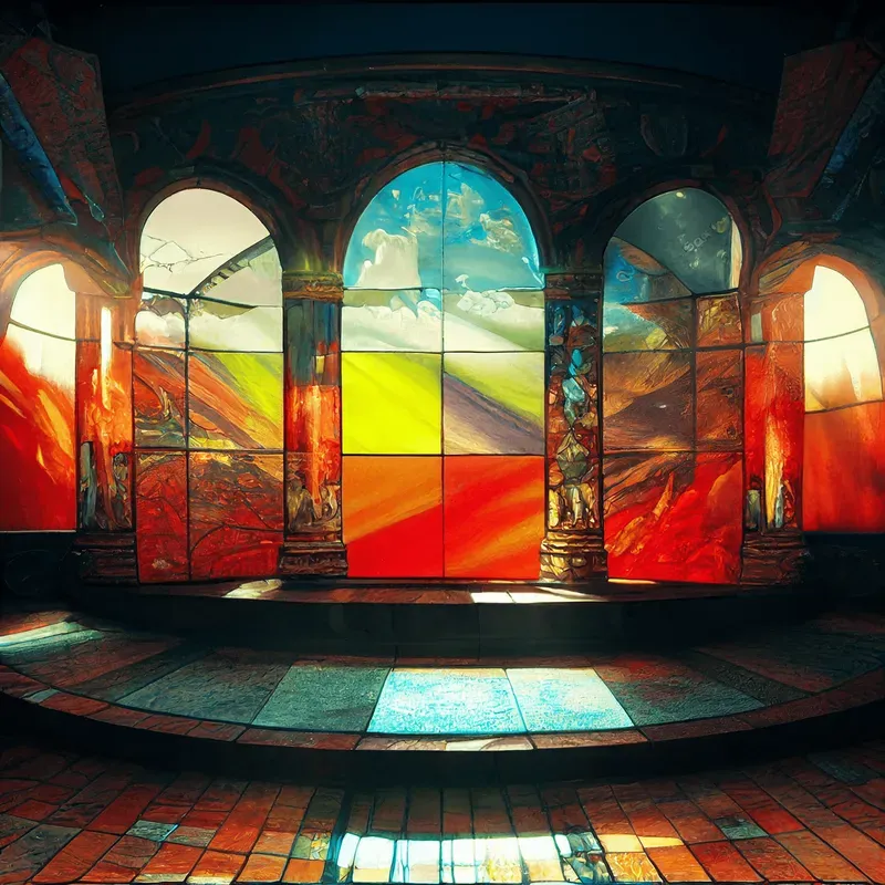 Polychrome Stained Glass Windows