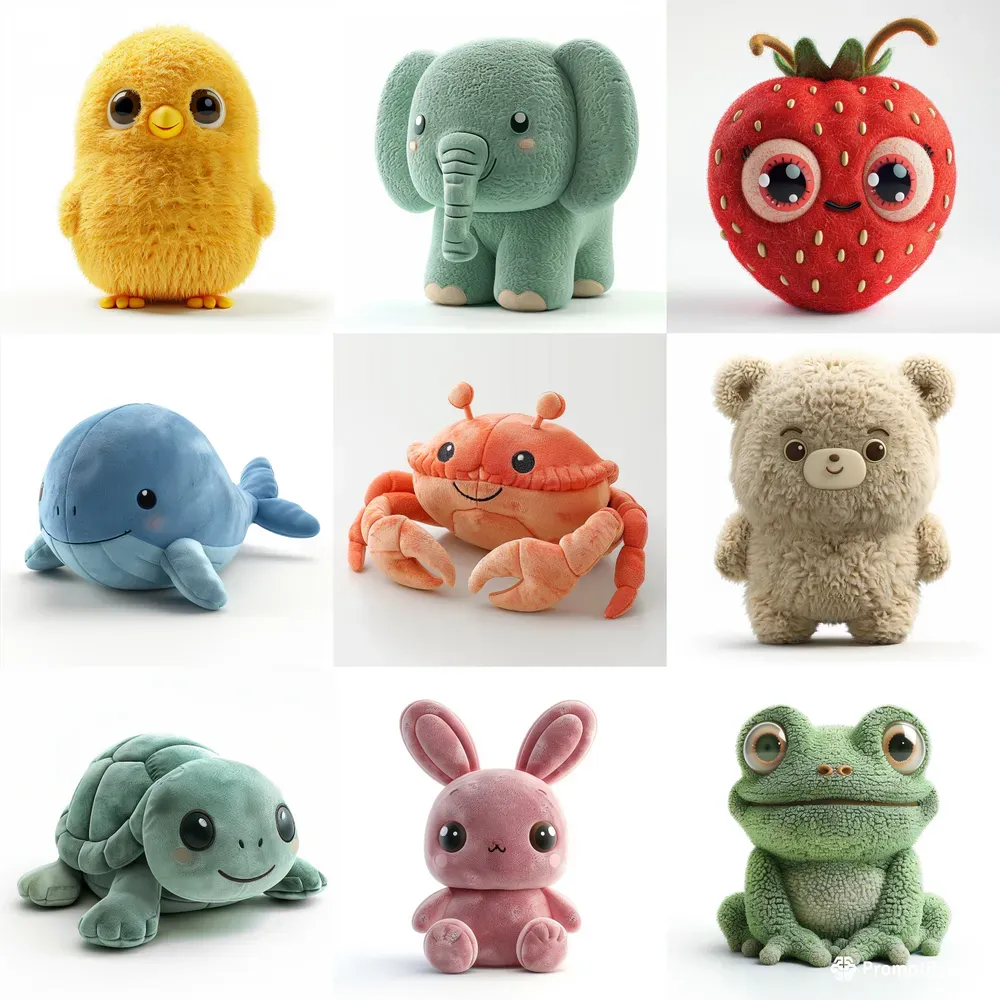 Cute Plush Toy Character Product Designs