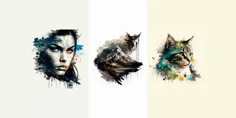 Artistic Inked And Calligraphy Scenes generated by undefined