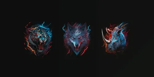 Epic Animal T-shirt Designs generated by midjourney