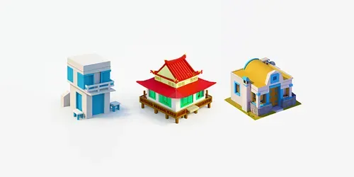 Block Houses generated by dalle