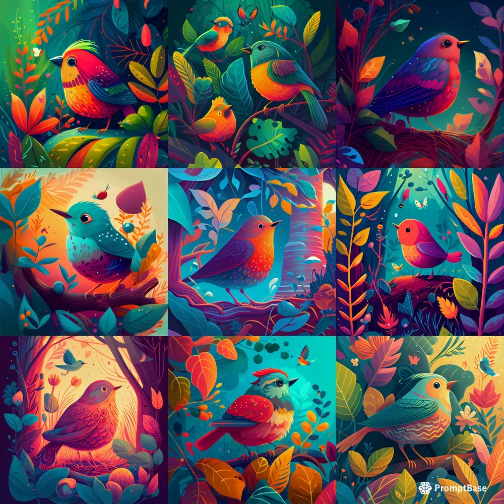Vibrant Bird Illustration