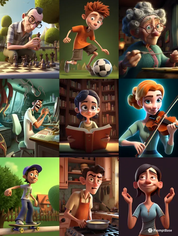 3D Pixar Human Characters