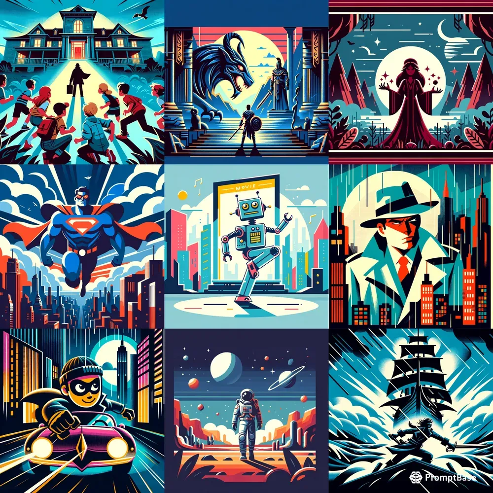 Flat Design Action Posters