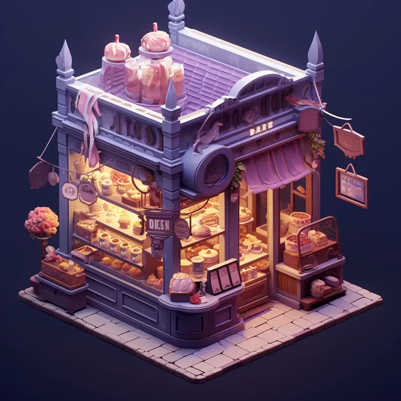 3D Isometric Mini Shops